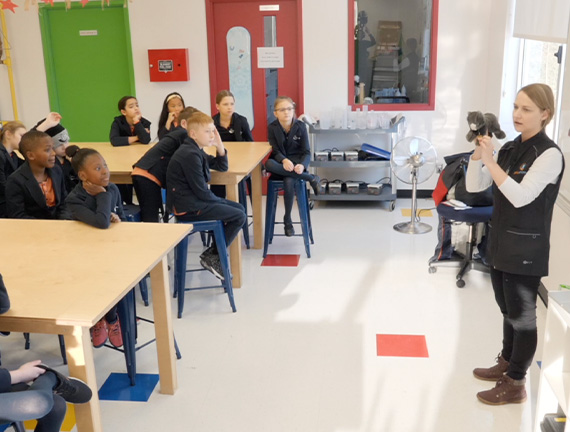 Activité en classe avec une experte de Proanima